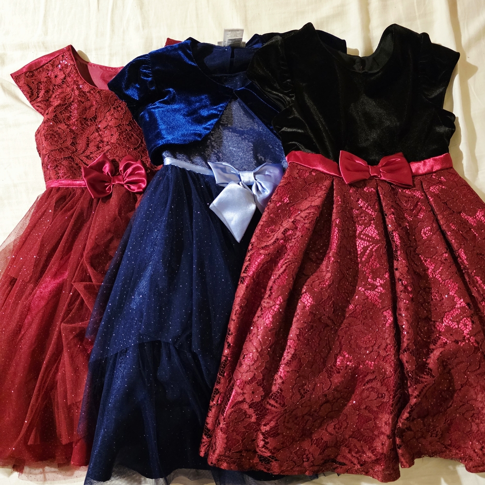 Lot of 3 Girl's Formal Dresses: Size 6